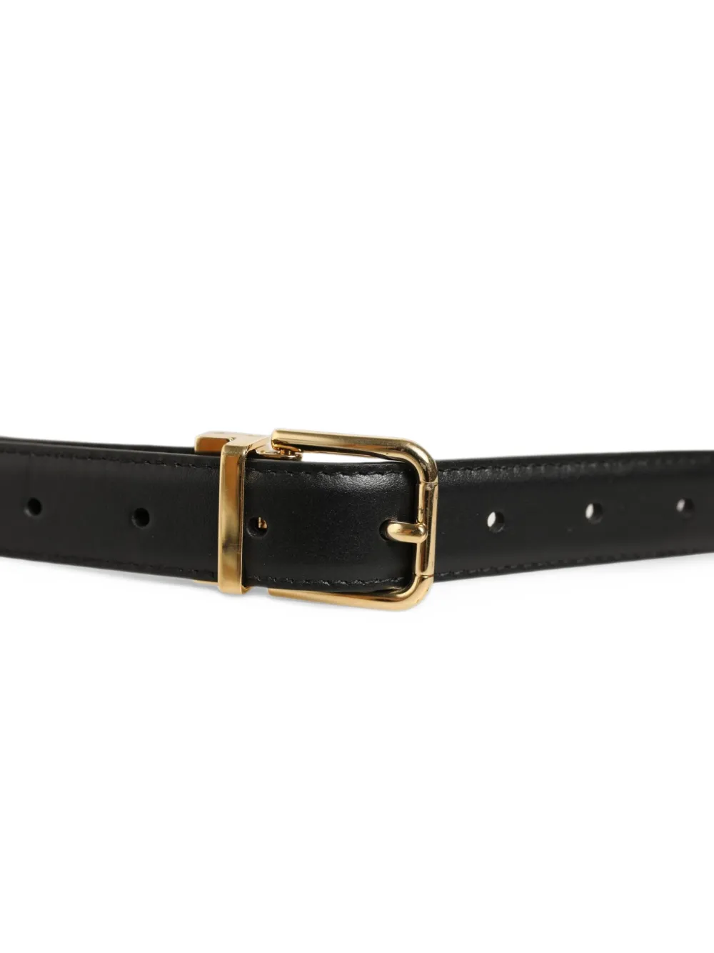 Dolce & Gabbana Leren riem met dubbele wikkeling Zwart