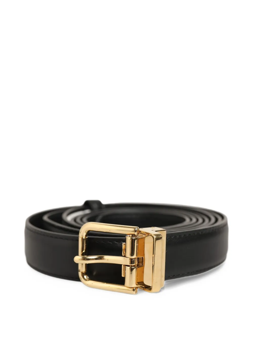 Dolce & Gabbana Leren riem met dubbele wikkeling Zwart