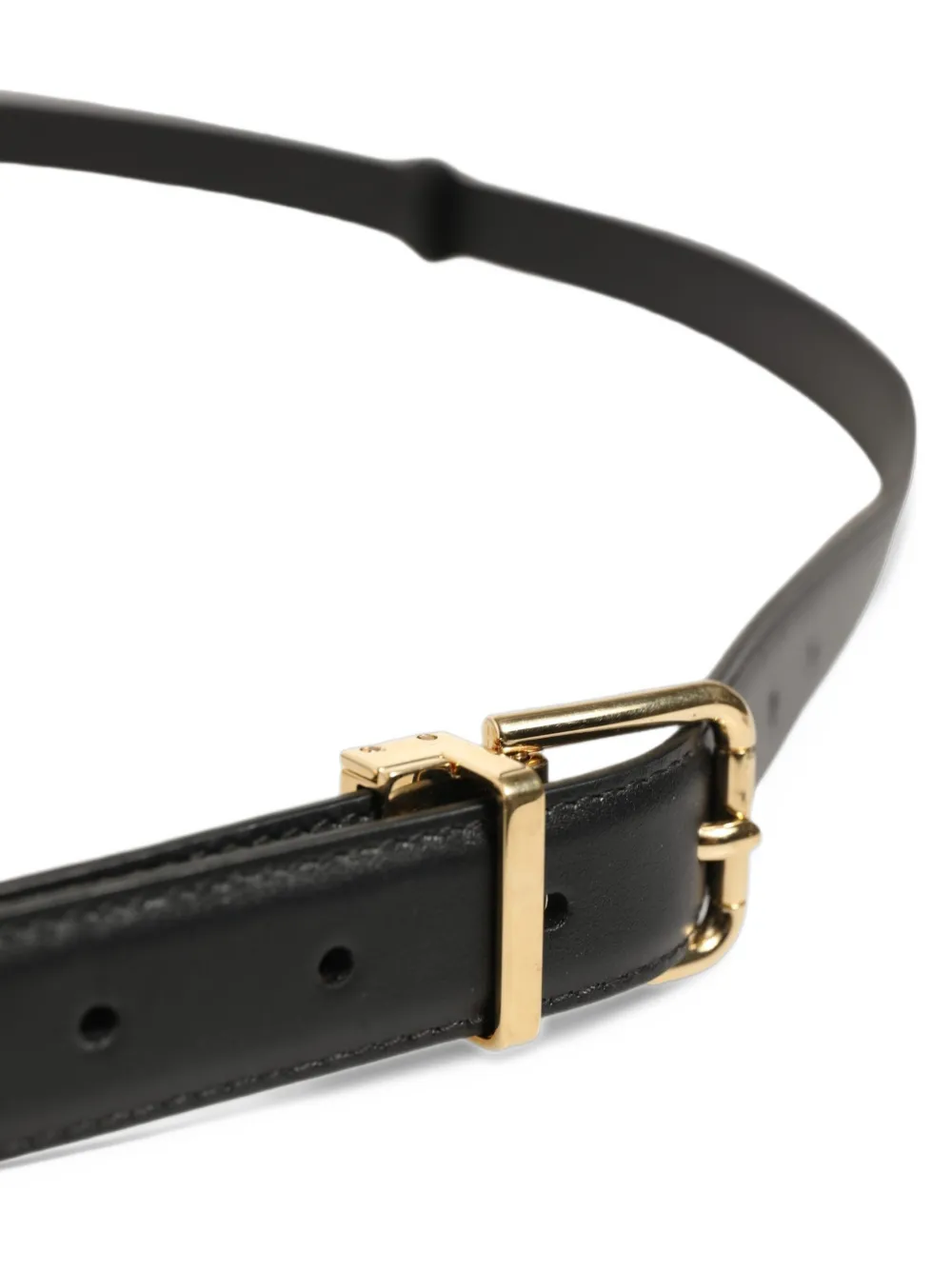 Dolce & Gabbana Leren riem met dubbele wikkeling Zwart
