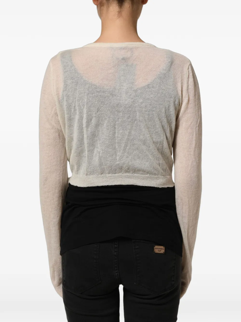 Ermanno Scervino cropped knit cardigan Wit