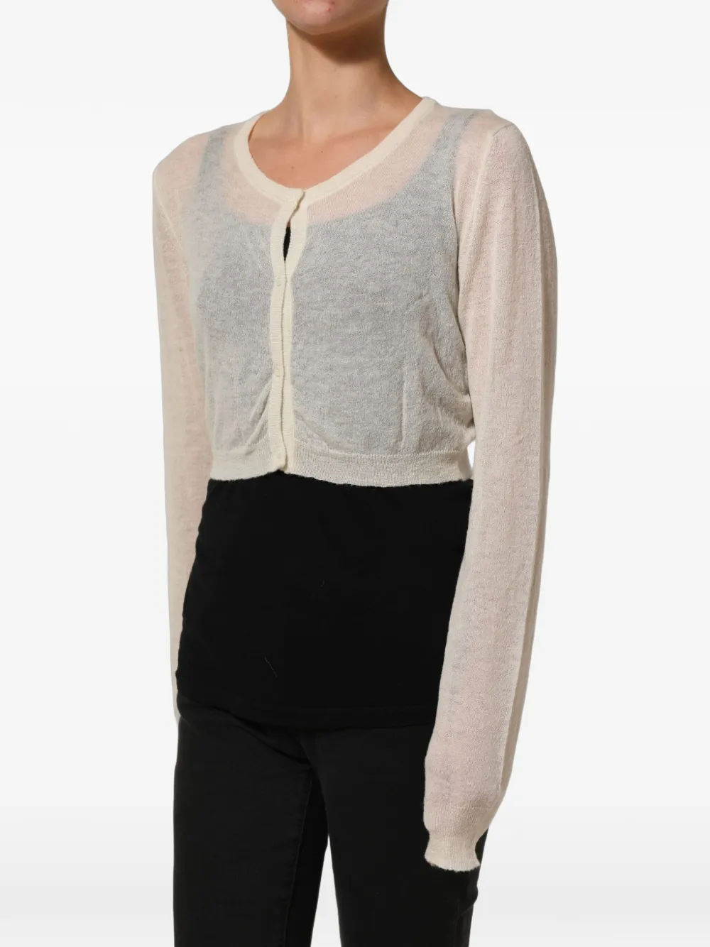 Ermanno Scervino cropped knit cardigan Wit
