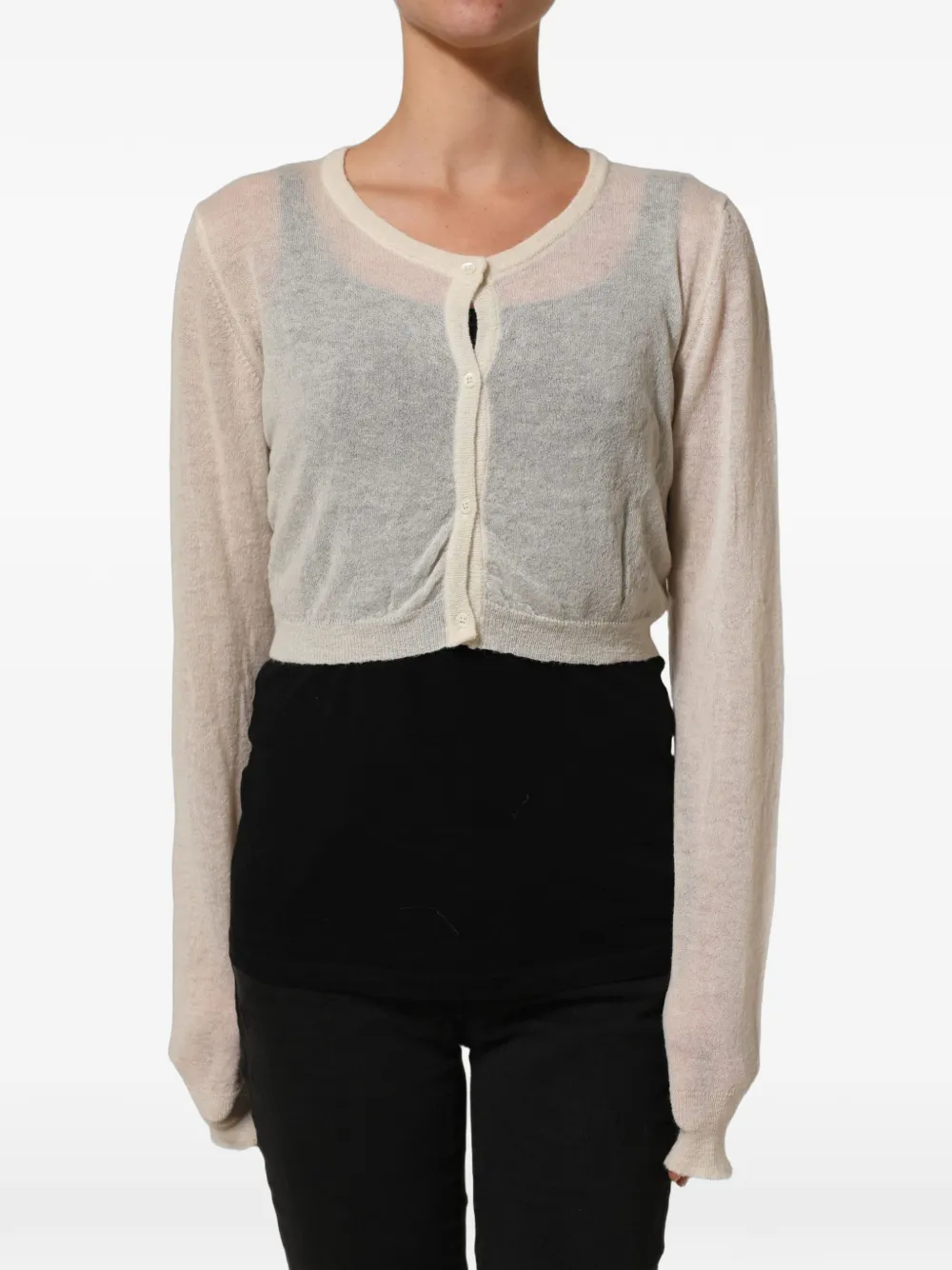 Ermanno Scervino cropped knit cardigan - Bianco