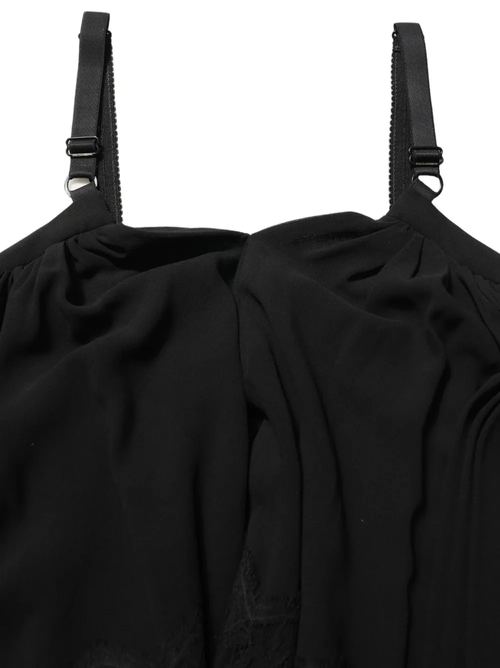 Dolce & Gabbana lace-trimmed sleeveless top Zwart
