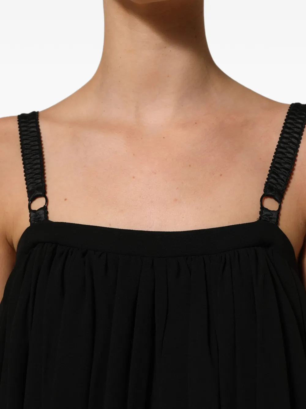 Dolce & Gabbana lace-trimmed sleeveless top Zwart