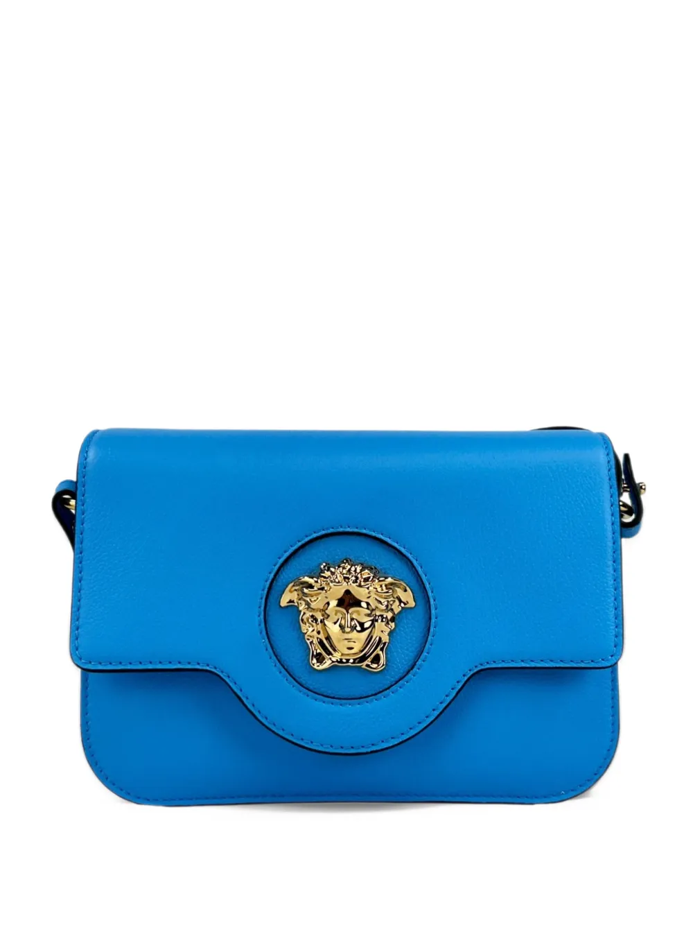 Versace La Medusa leather shoulder bag - Blu