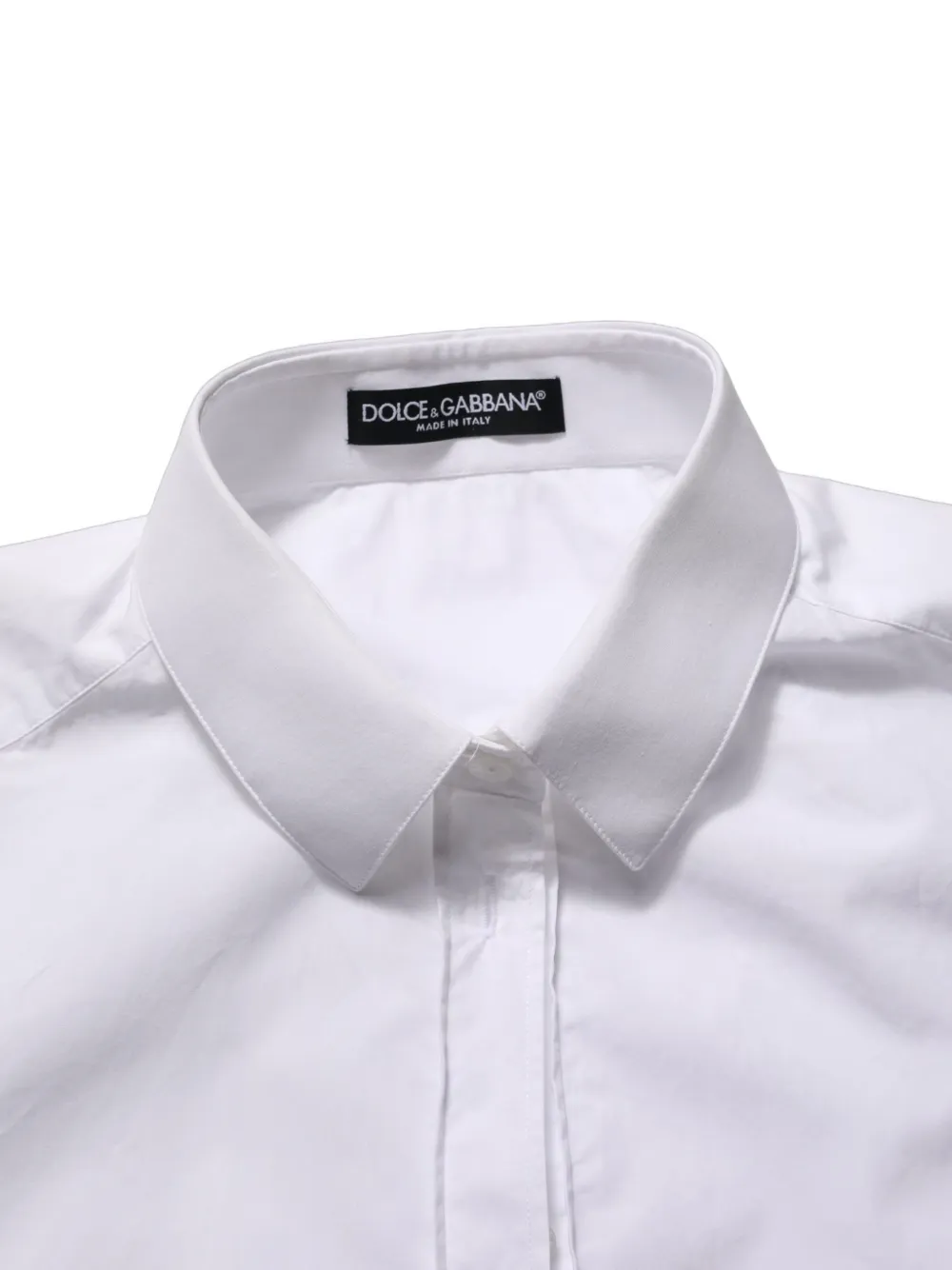 Dolce & Gabbana long-sleeve button-up shirt Wit