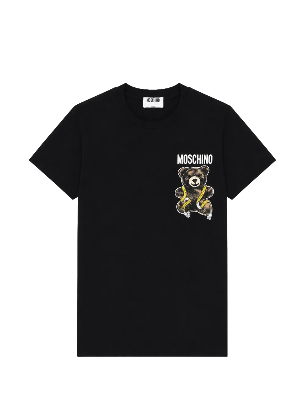 Moschino Teddy Bear jersey T-shirt van biologisch katoen Zwart