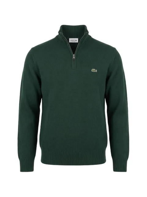 Lacoste half-zip logo-patch sweater