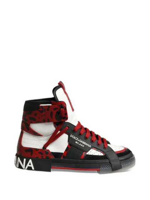 Dolce & Gabbana leopard-print high-top sneakers