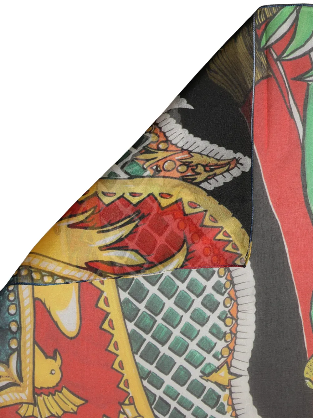 Dolce & Gabbana graphic-print silk scarf Rood