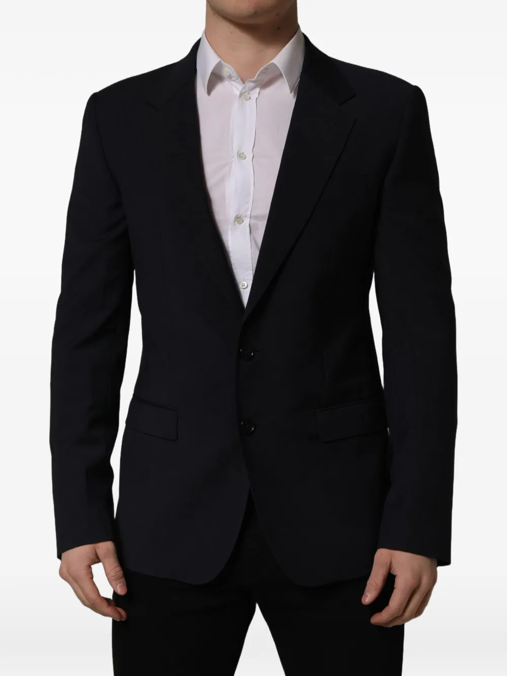 Dolce & Gabbana single-breasted wool blazer Zwart