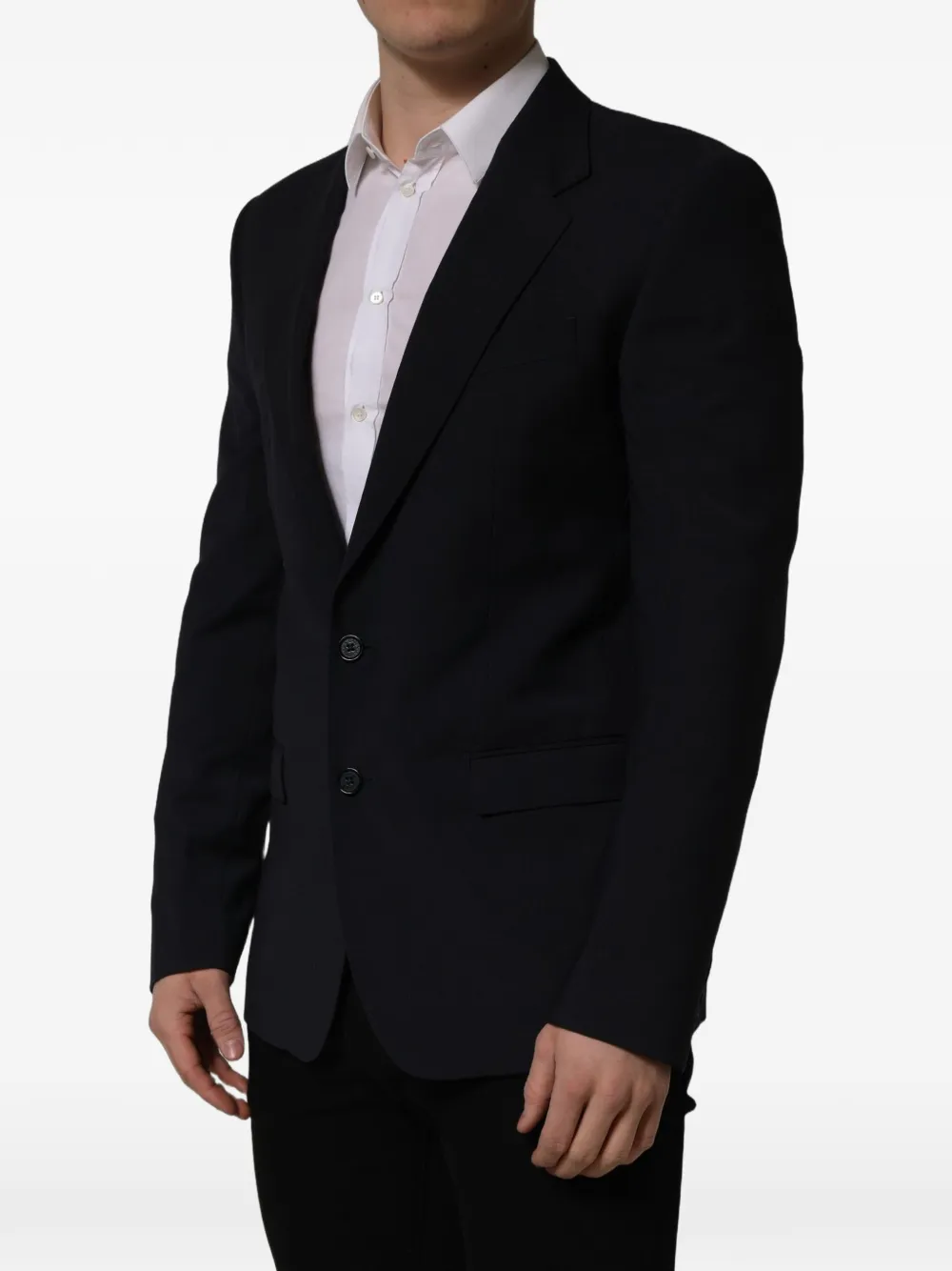 Dolce & Gabbana single-breasted wool blazer Zwart