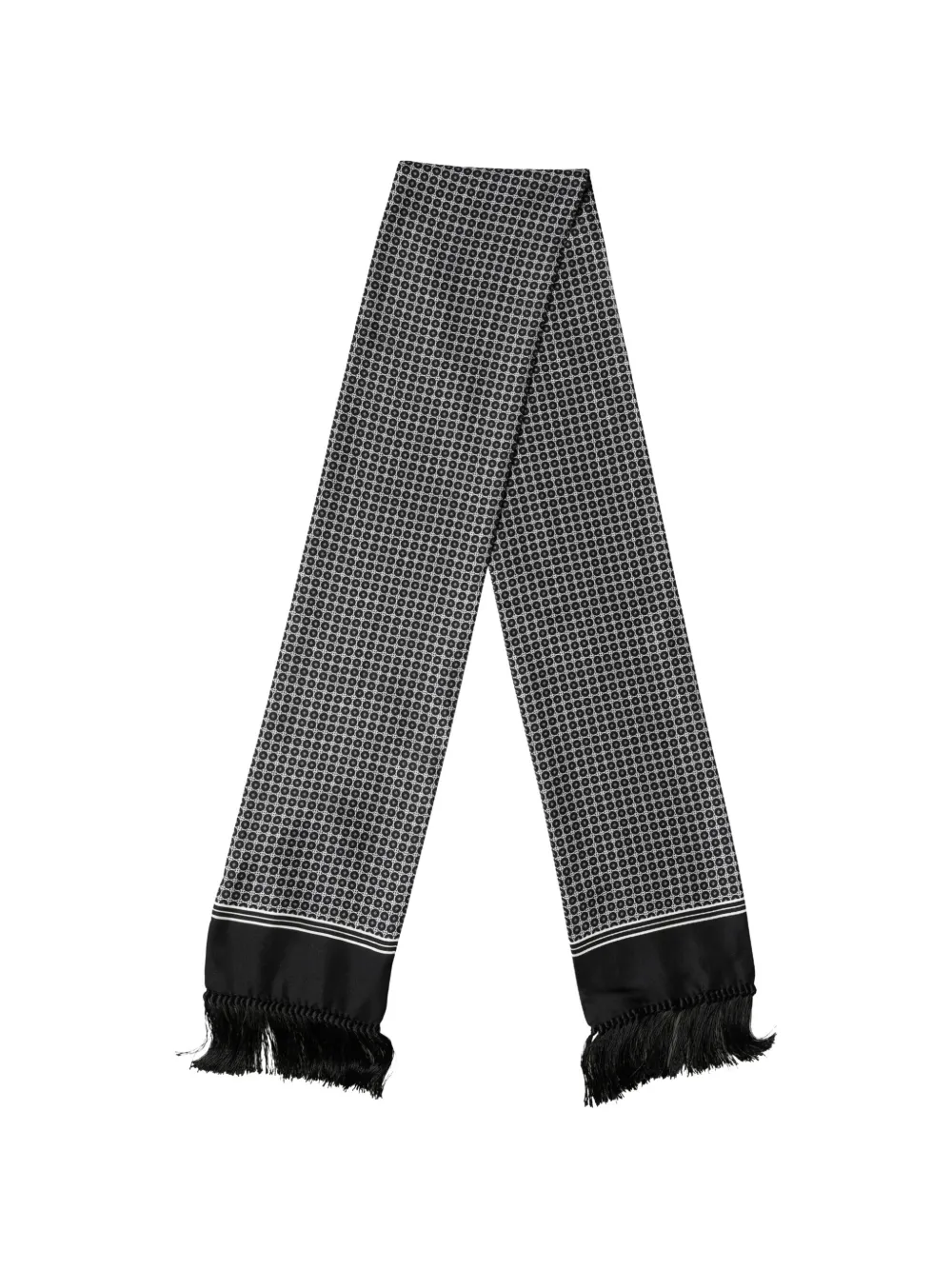 Dolce & Gabbana geometric-print fringed scarf - Nero