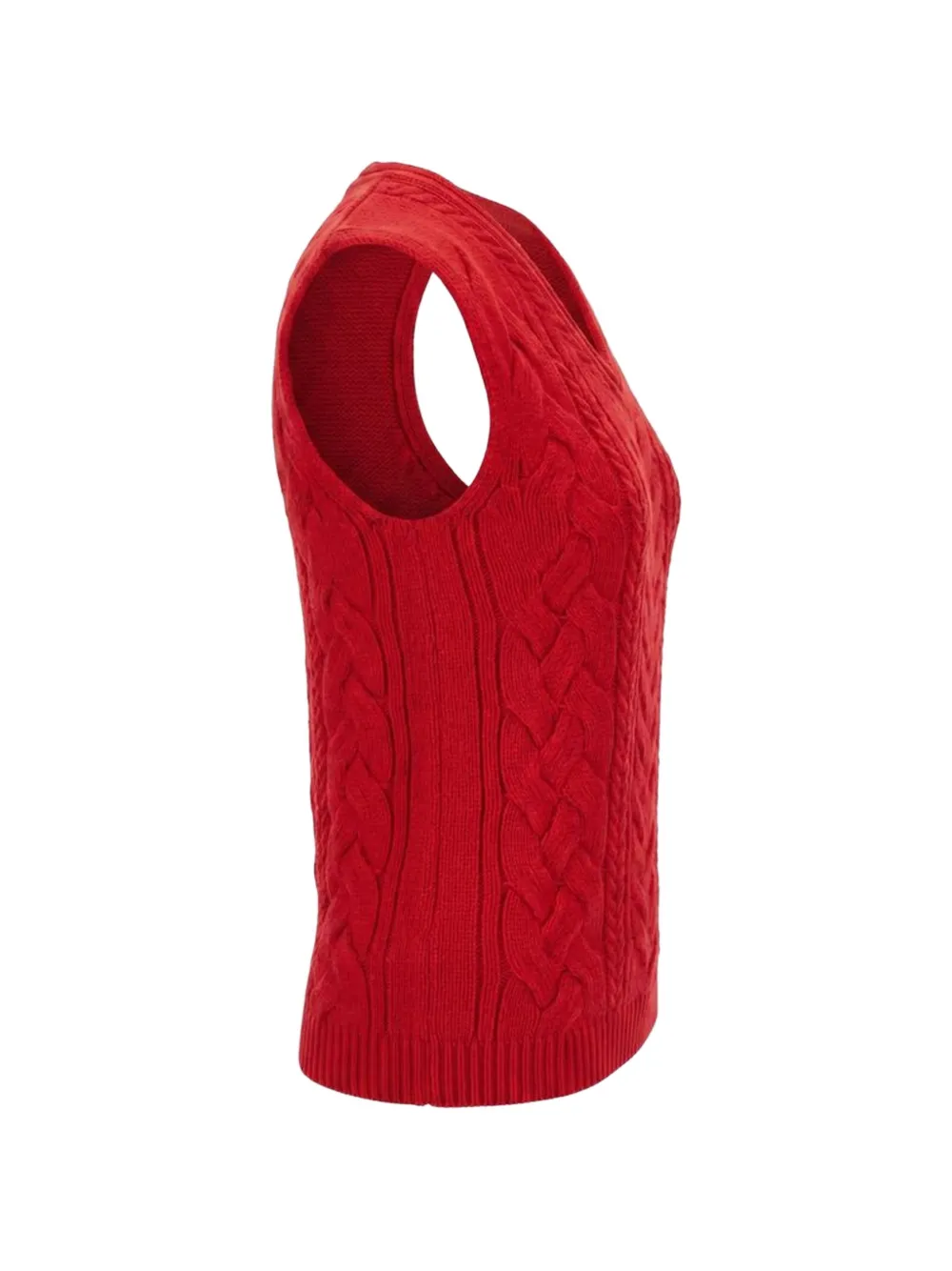 Malo Kabelgebreide top Rood
