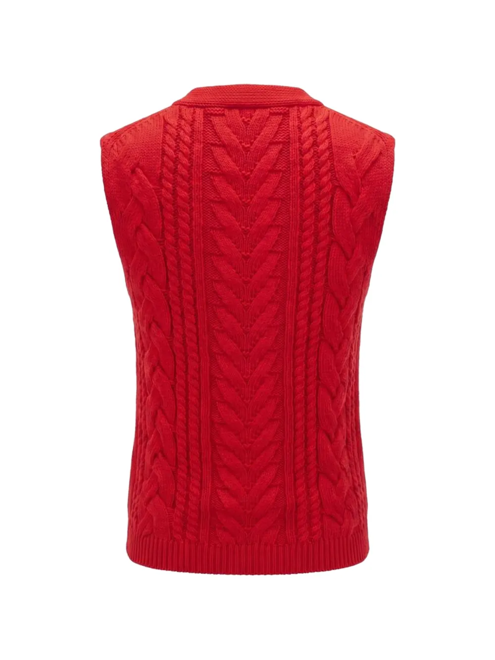Malo Kabelgebreide top Rood
