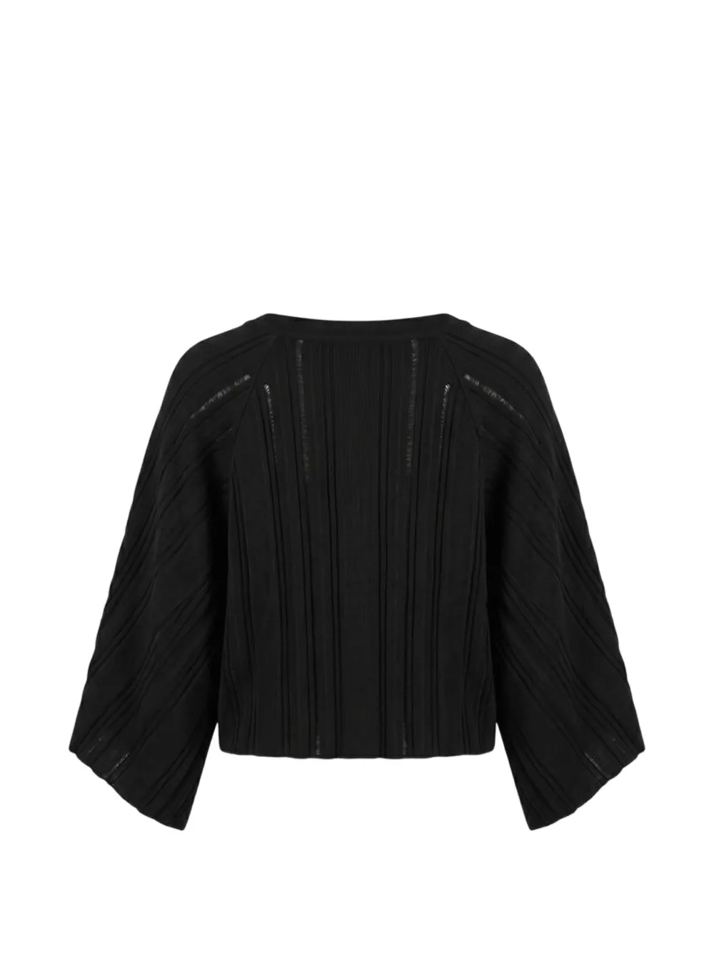 Malo ribbed-knit V-neck sweater Zwart