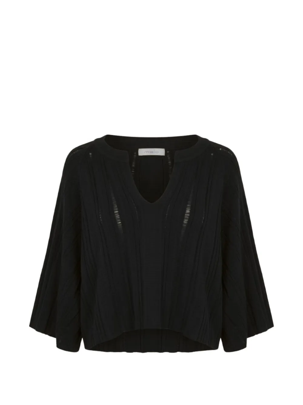 Malo ribbed-knit V-neck sweater - Nero