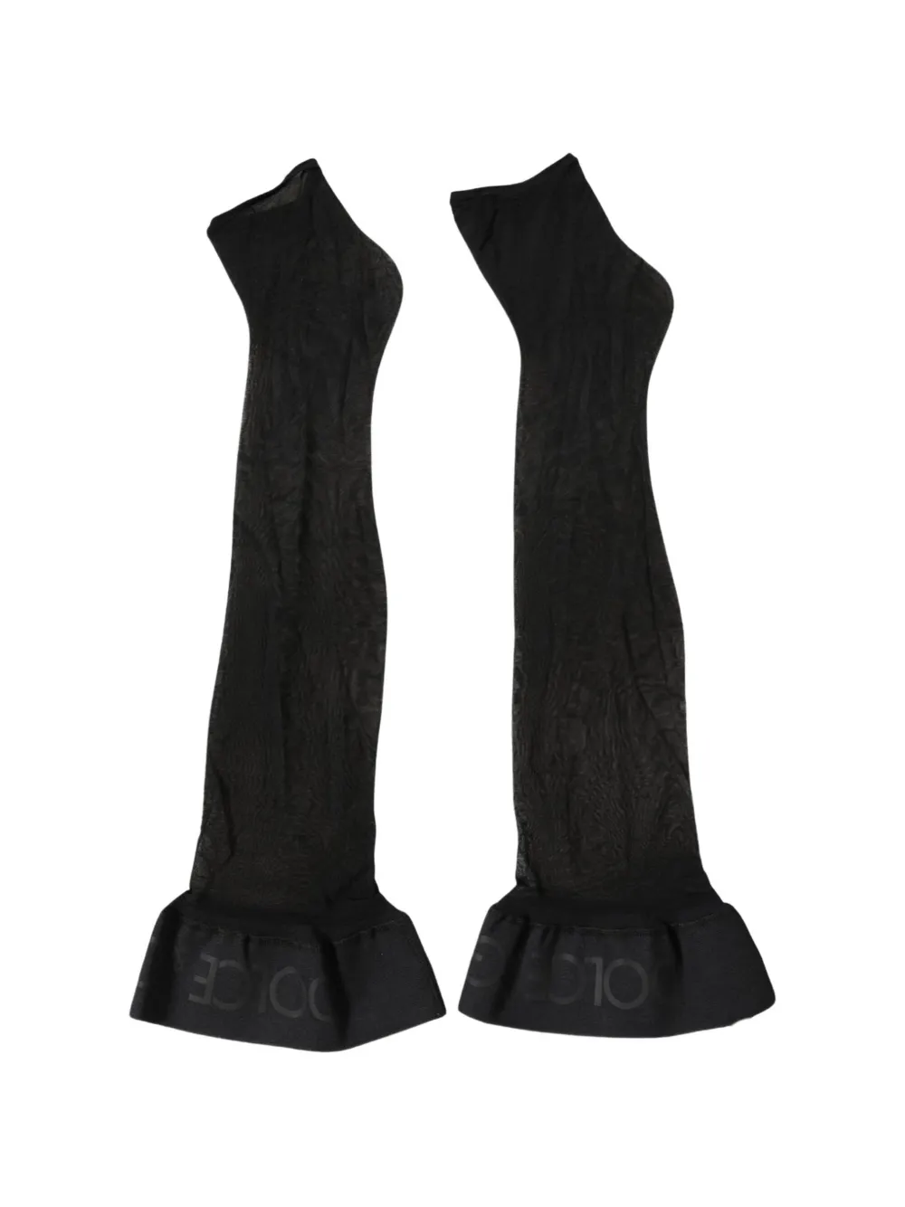 Dolce & Gabbana logo-waistband knee-high socks - Nero