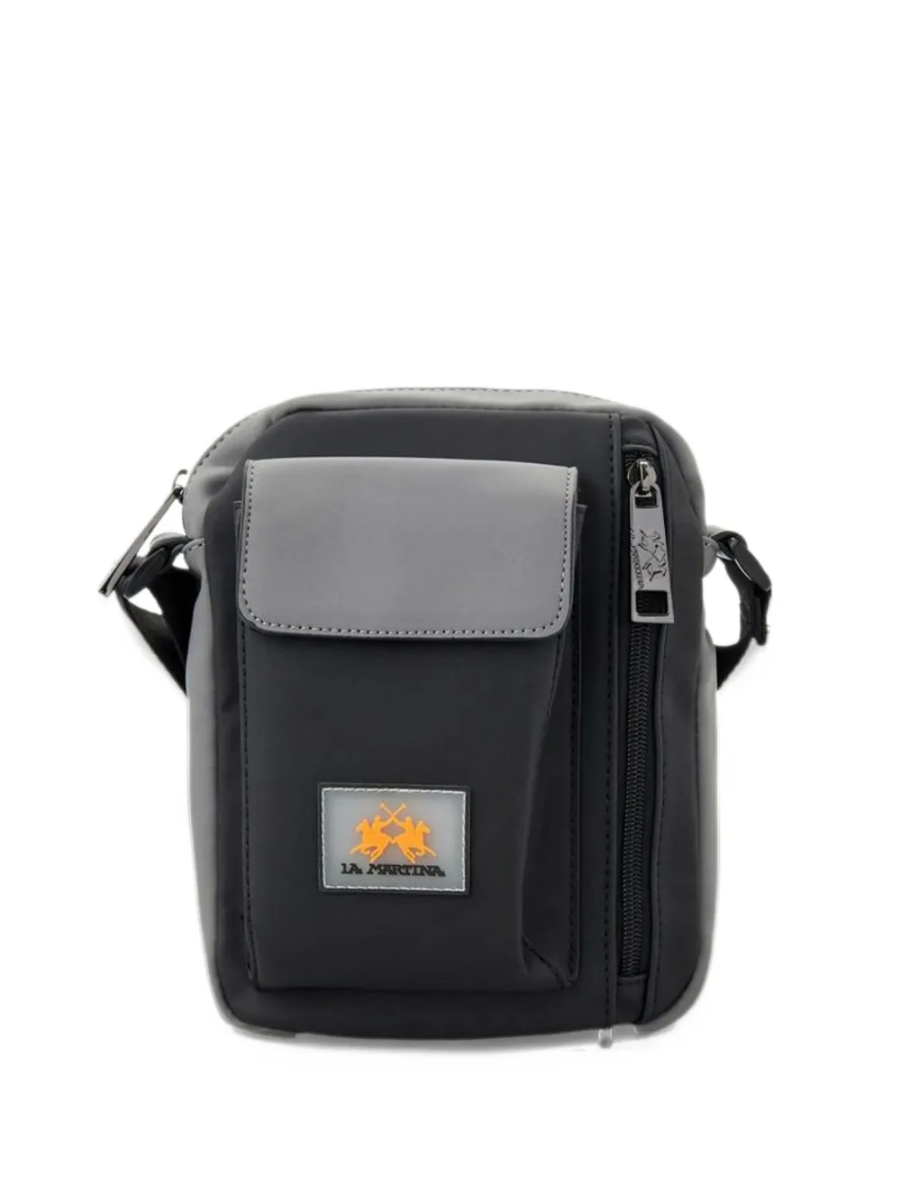 La Martina logo-patch messenger bag - Nero