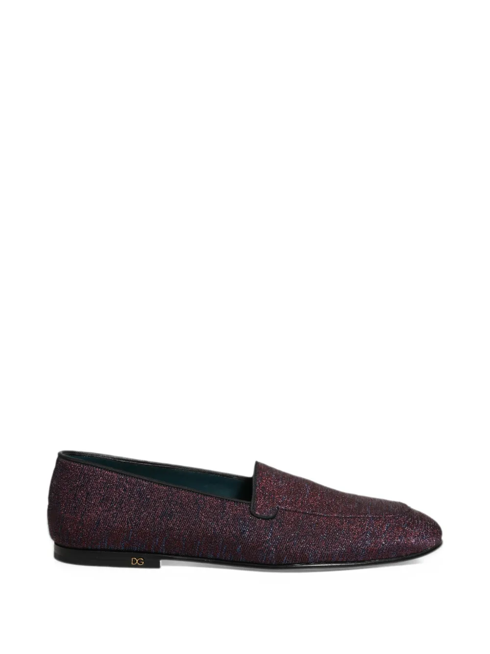 Dolce & Gabbana glitter-detail loafers - Rosso