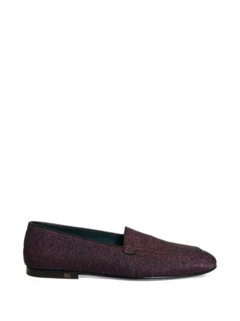 Dolce & Gabbana glitter-detail loafers
