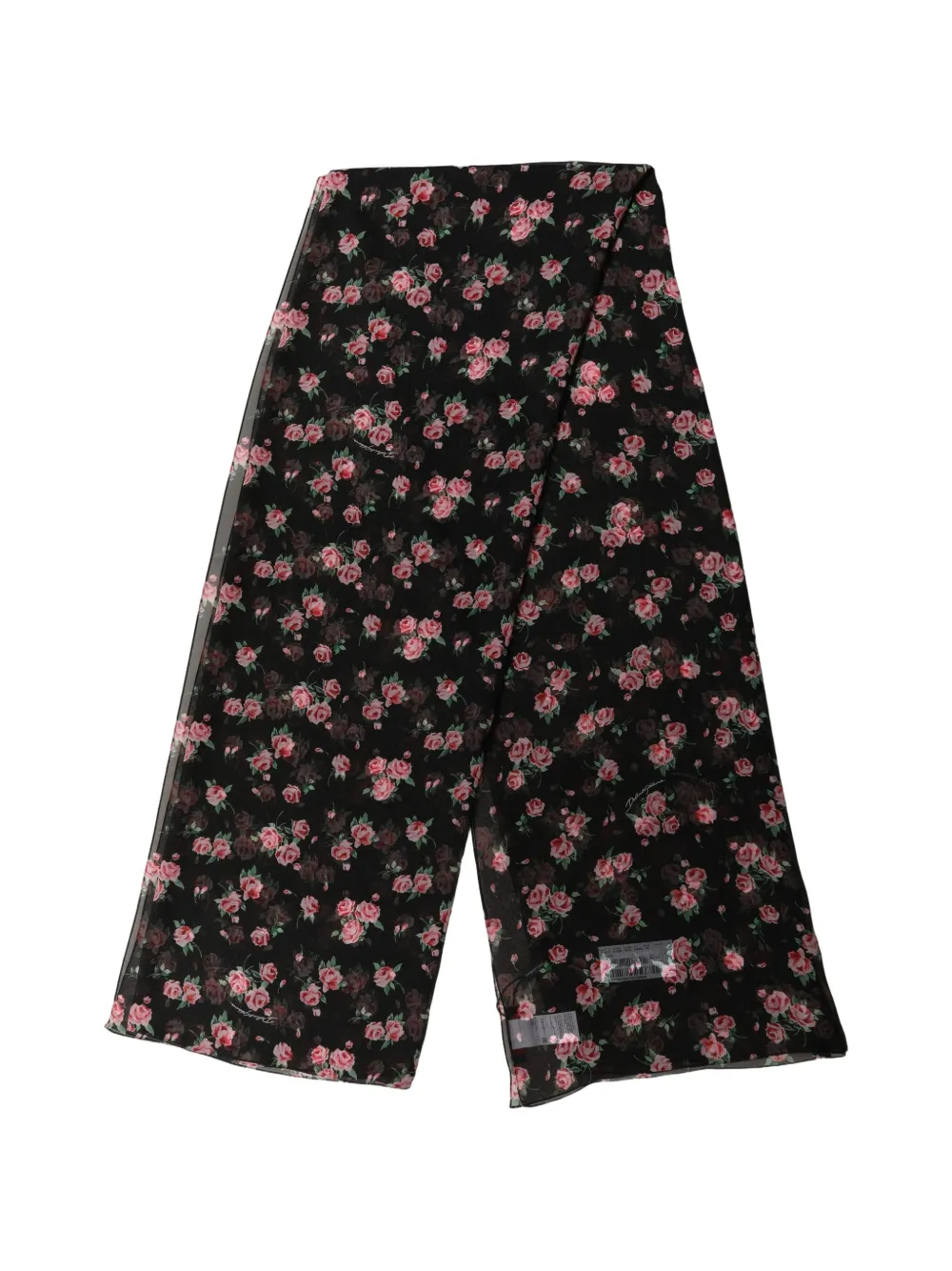 Dolce & Gabbana floral-print silk scarf - Black