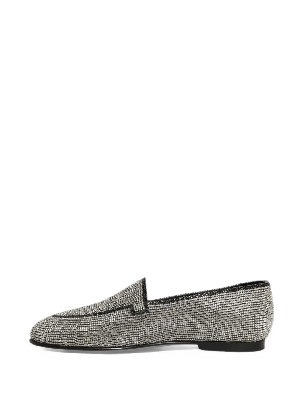 Dolce & Gabbana crystal-embellished loafers - Silver