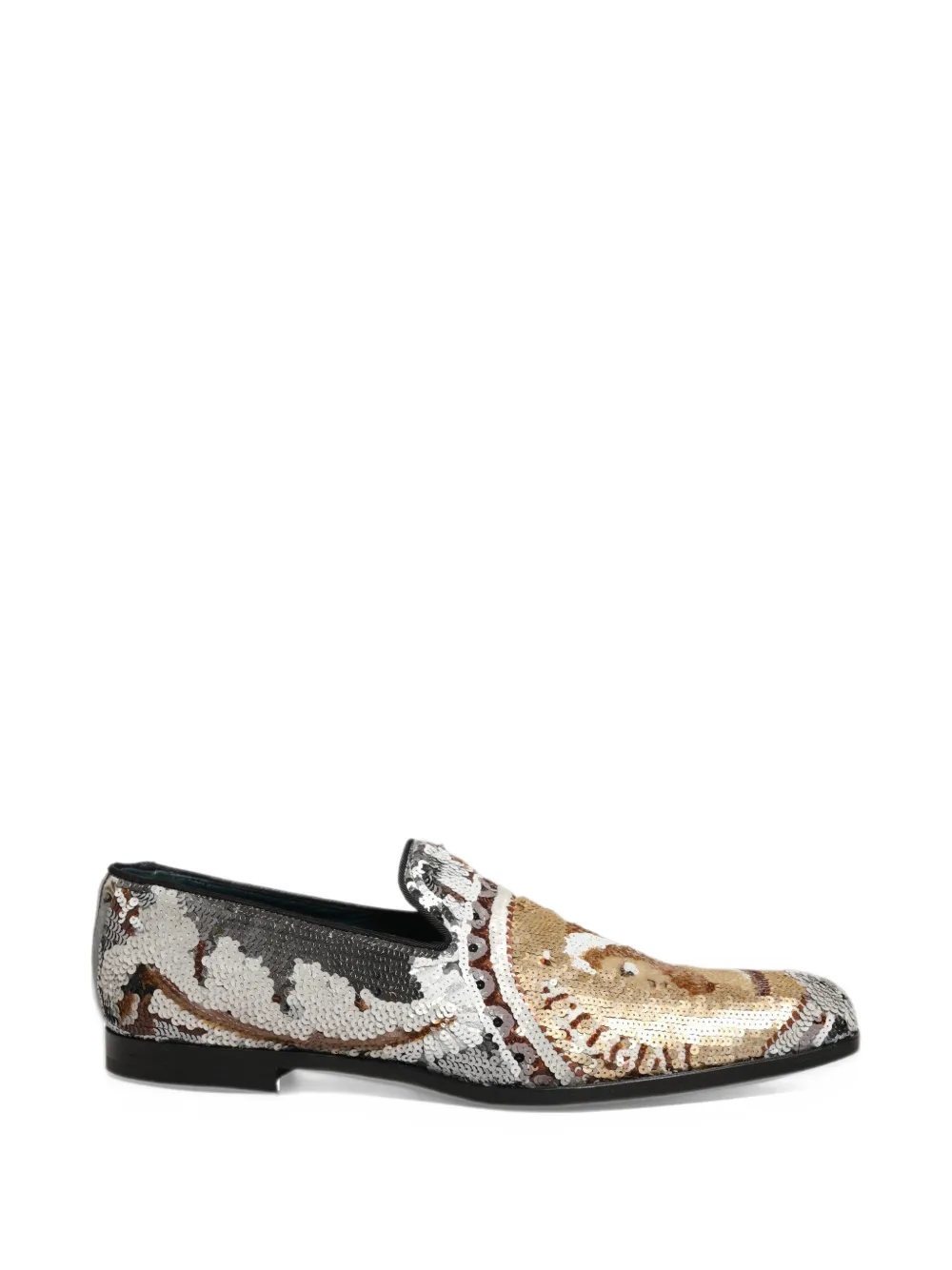 Dolce & Gabbana sequin-embellished slip-on loafers - Bianco