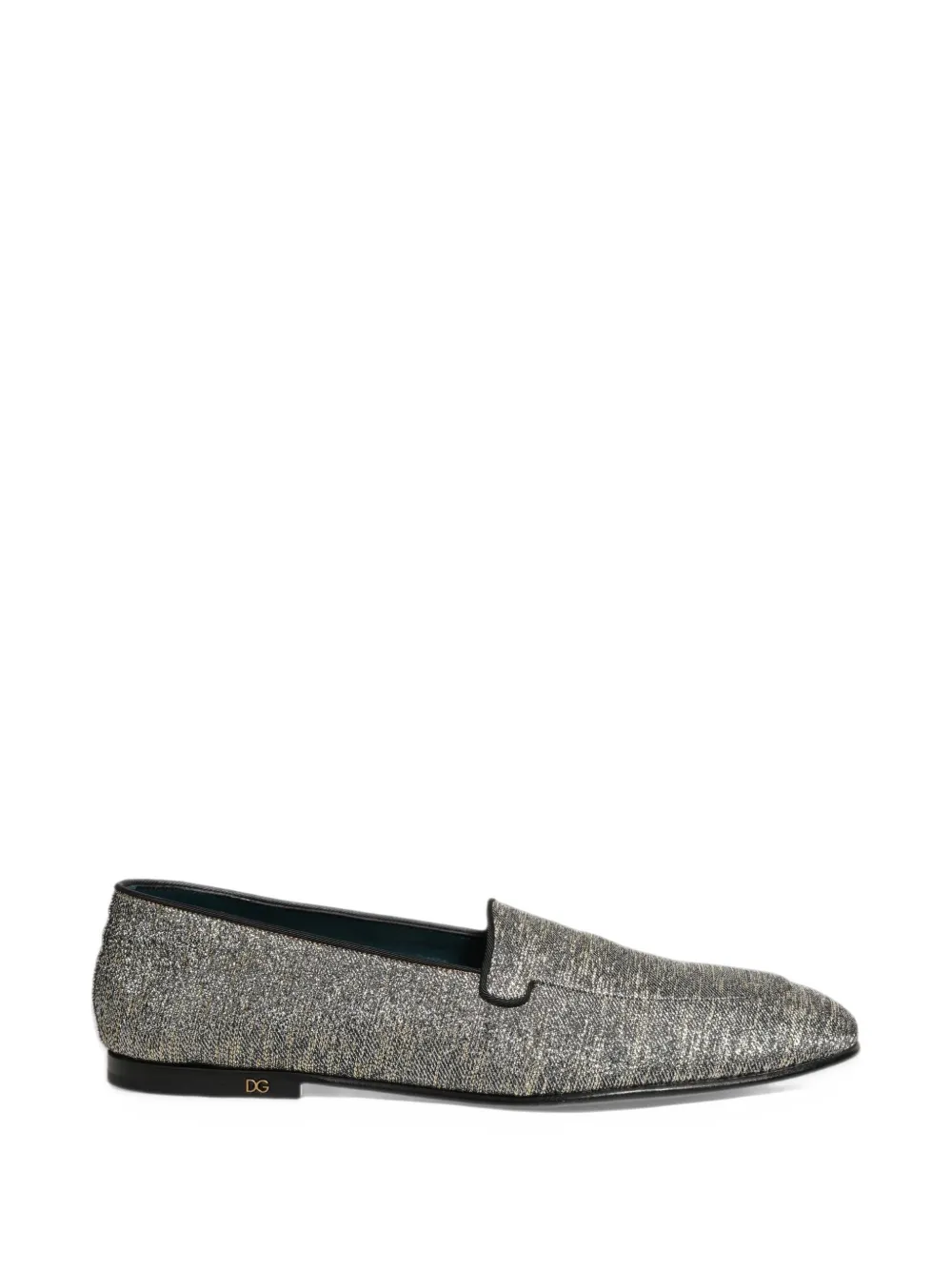 Dolce & Gabbana glitter-effect loafers - Argento