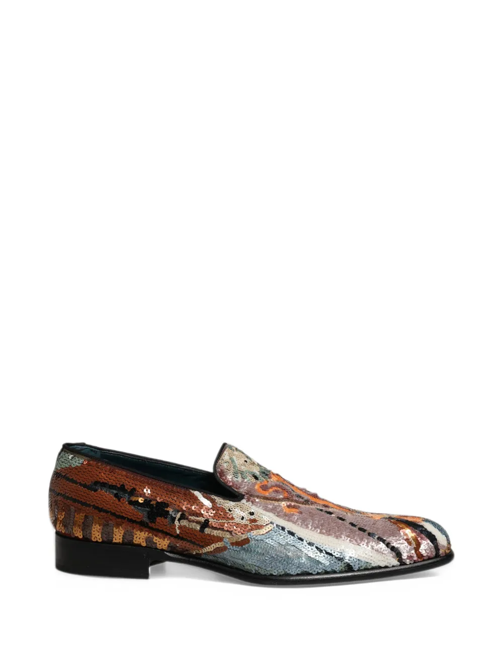 Dolce & Gabbana sequin-embellished loafers - Marrone