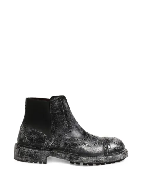 Dolce & Gabbana brogue-detail leather Chelsea boots