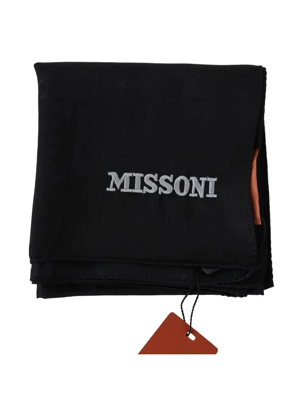 Missoni Sjaal met geborduurd logo Zwart