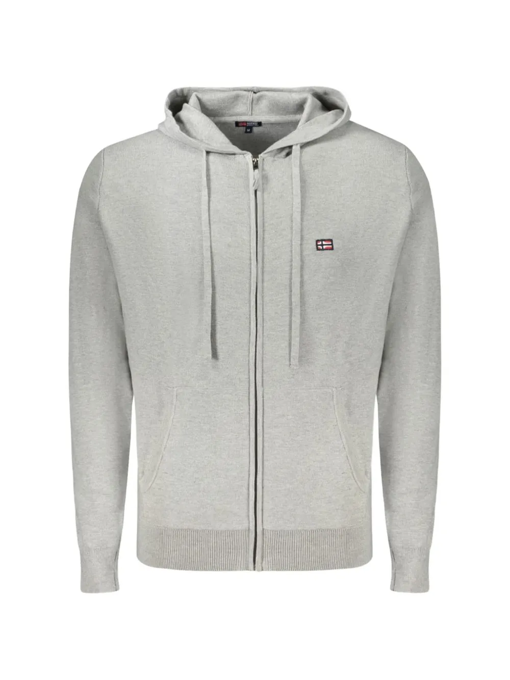 Norwegian Rain zip-up knit hoodie - Grigio