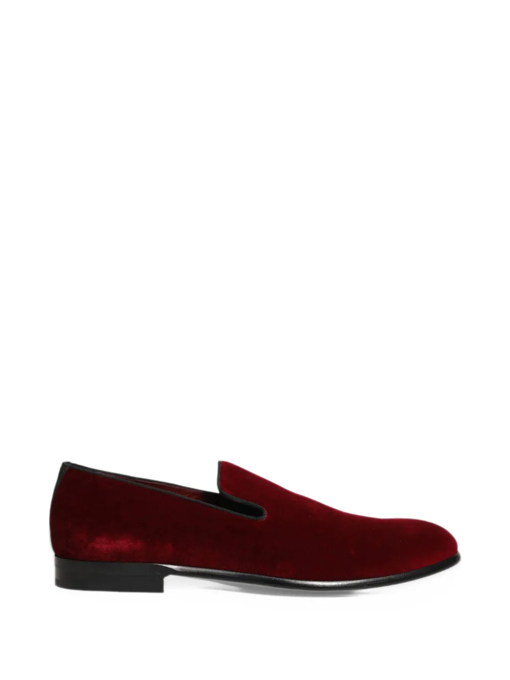 Dolce & Gabbana velvet slip-on loafers - Rosso