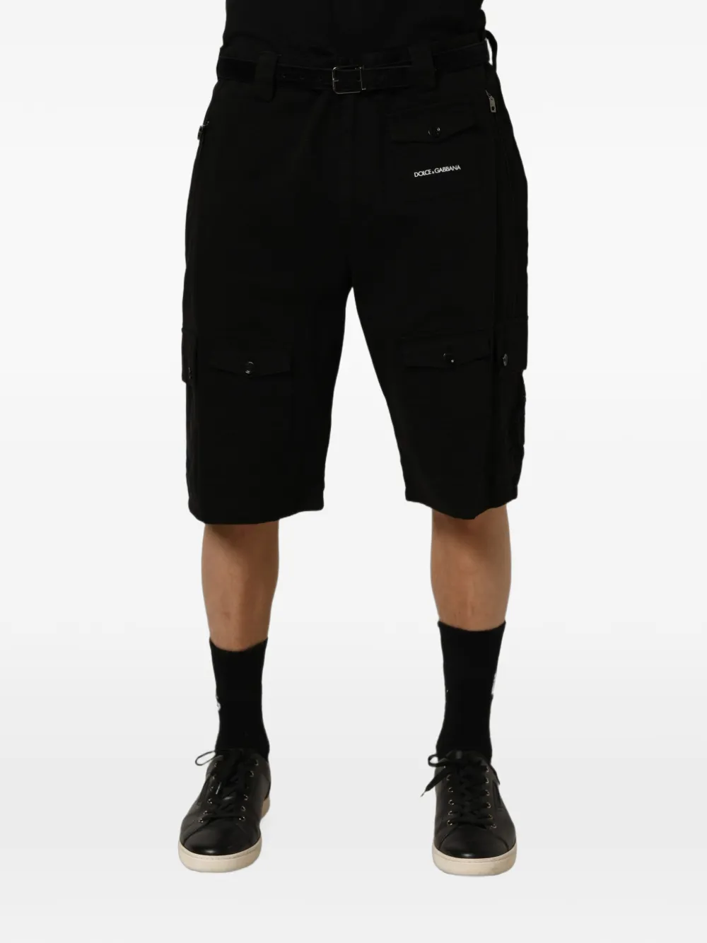 Dolce & Gabbana logo-print cargo pants - Black