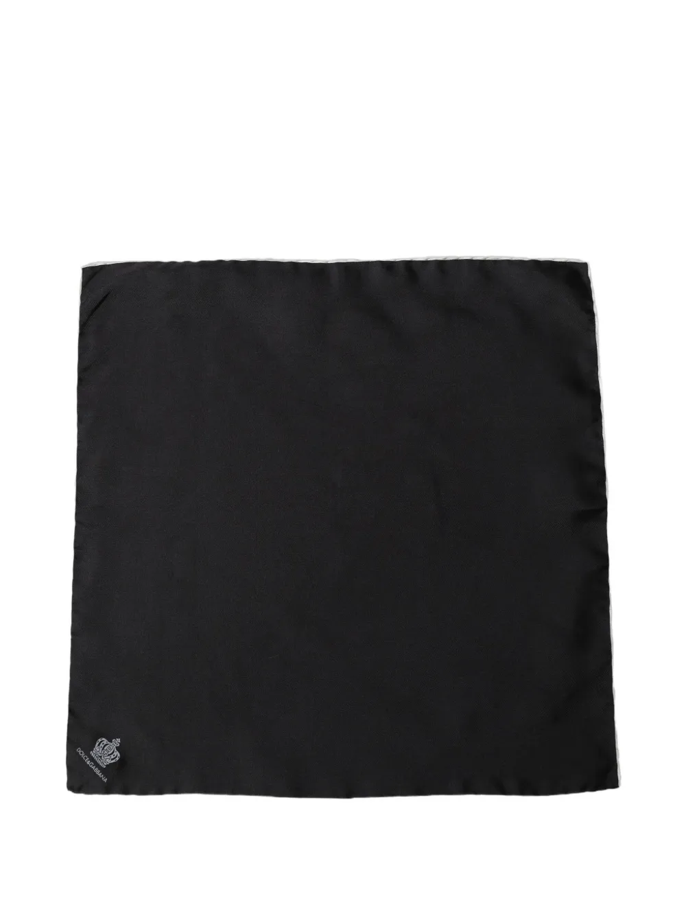 Dolce & Gabbana crown-print pocket square - Nero