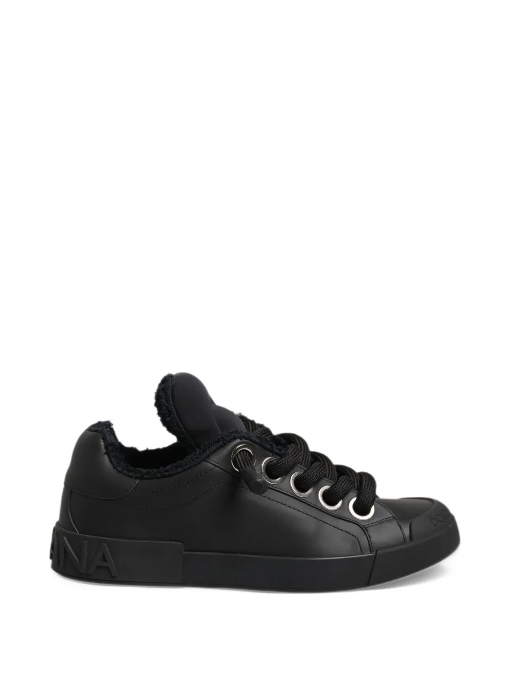 Dolce & Gabbana Portofino leather sneakers - Black
