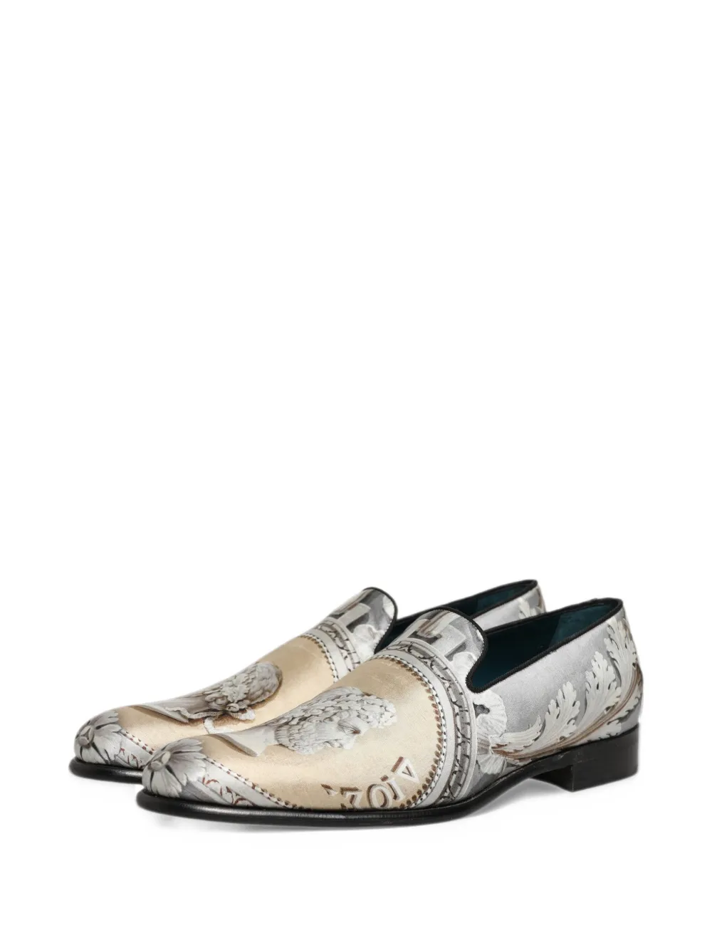 Dolce & Gabbana Roman-print loafers - Grigio