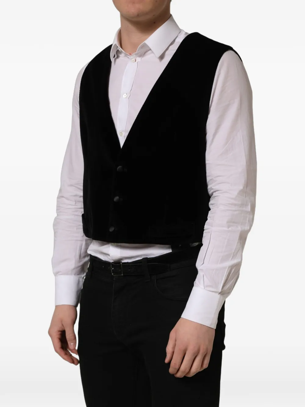 Dolce & Gabbana single-breasted waistcoat Zwart