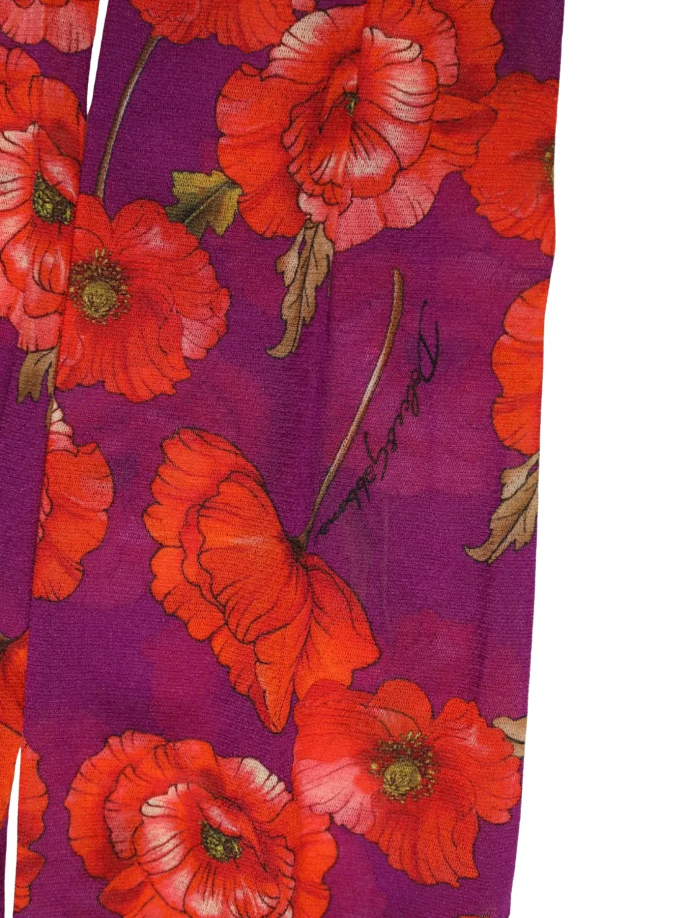 Dolce & Gabbana Tulen panty met bloemenprint Paars