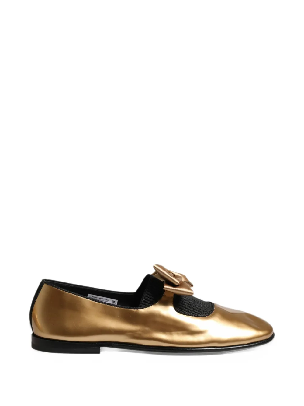 Dolce & Gabbana bow-detail loafers - Gold