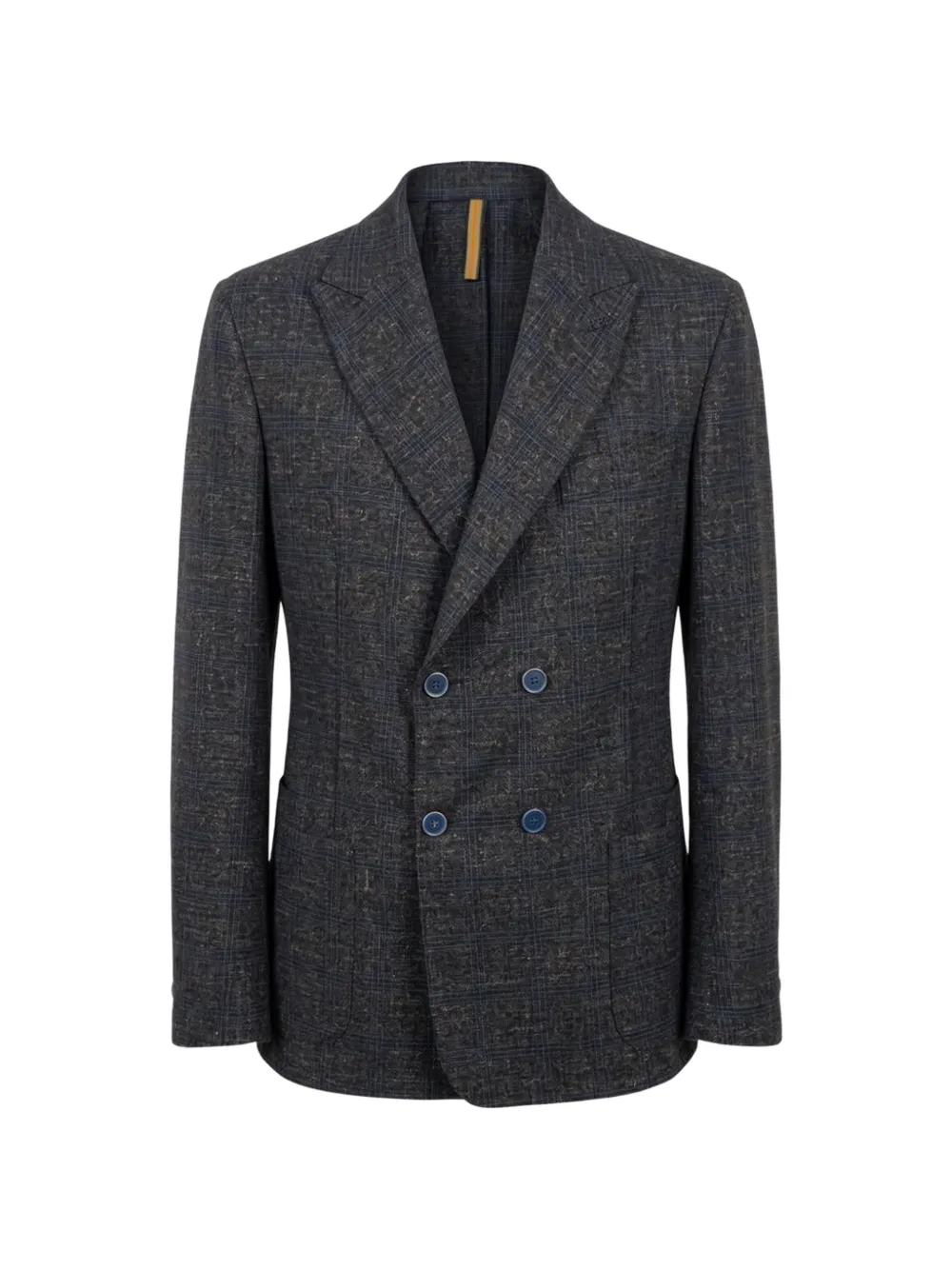 Roberto Pepe Luxury double-breasted checked blazer - Grigio