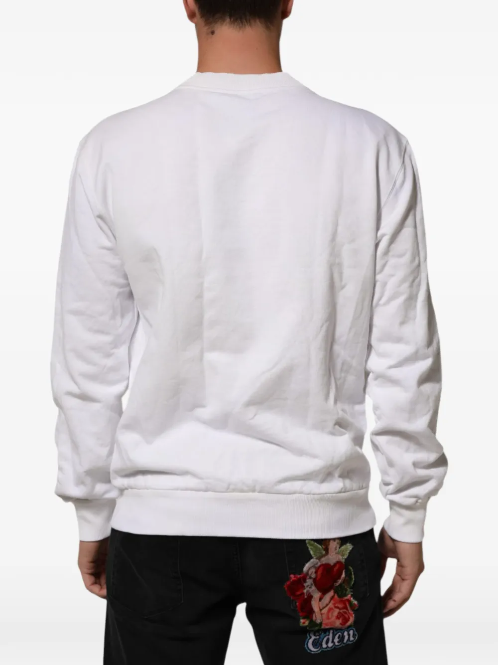 Dolce & Gabbana logo-embossed sweater Wit