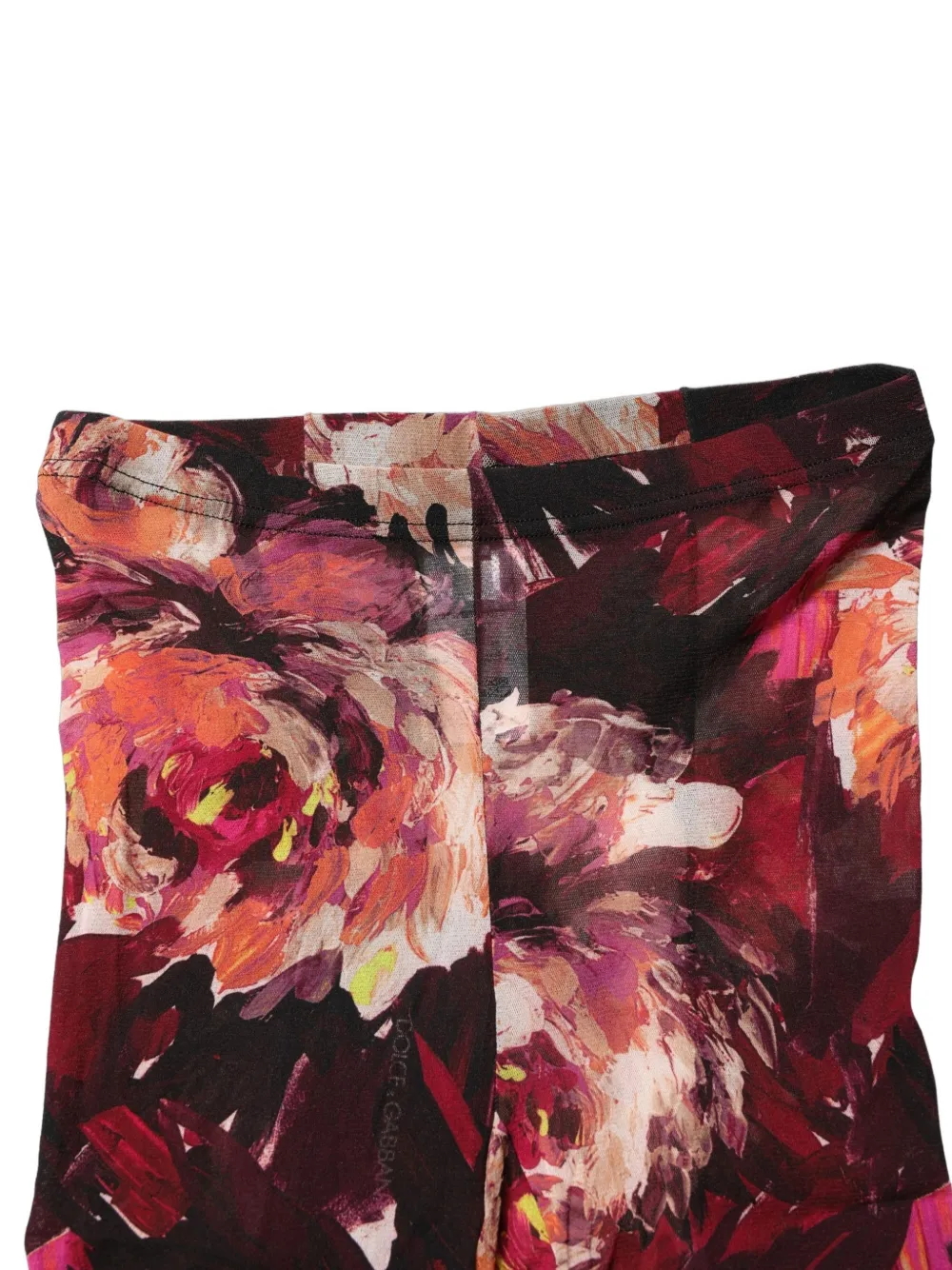 Dolce & Gabbana floral-print tights Rood
