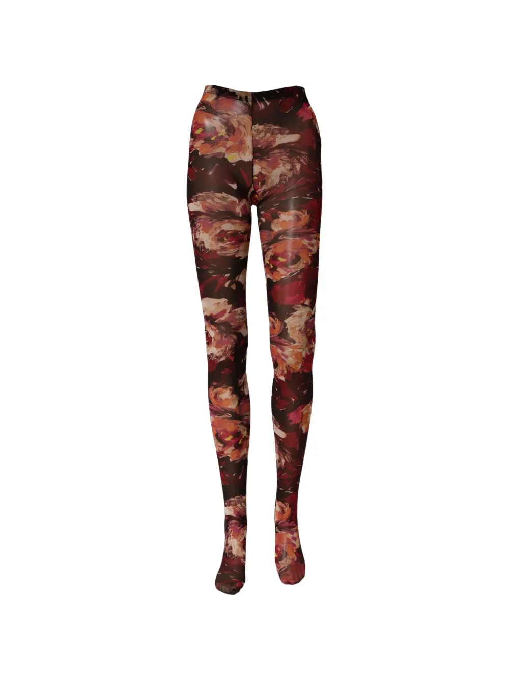 Dolce & Gabbana floral-print tights Rood