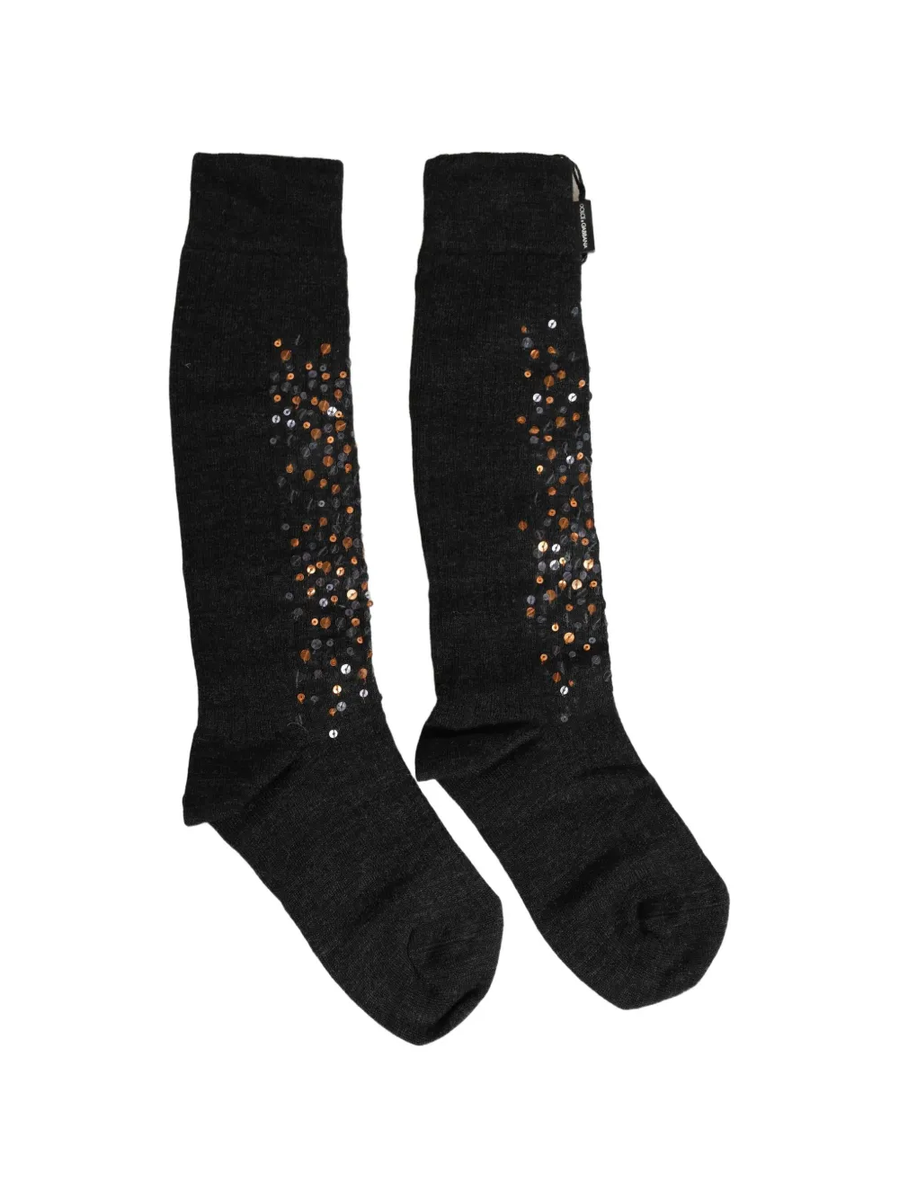 Dolce & Gabbana sequin-embellished wool socks - Grigio