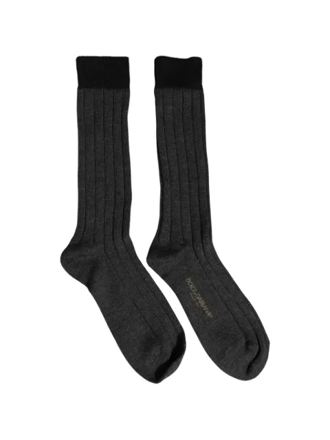 Dolce & Gabbana ribbed-knit logo socks