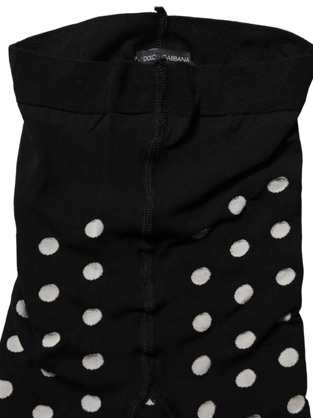 Dolce & Gabbana polka-dot fishnet tights Zwart