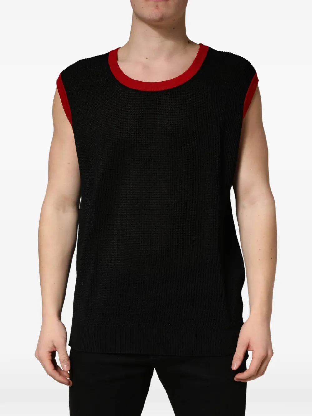 Dolce & Gabbana Crew-neck Knit Vest - Black