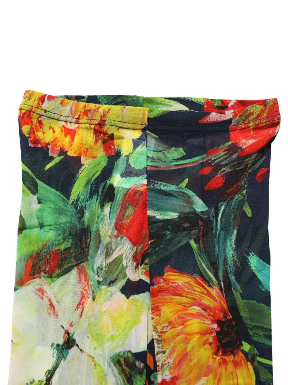 Dolce & Gabbana floral-print tights Zwart